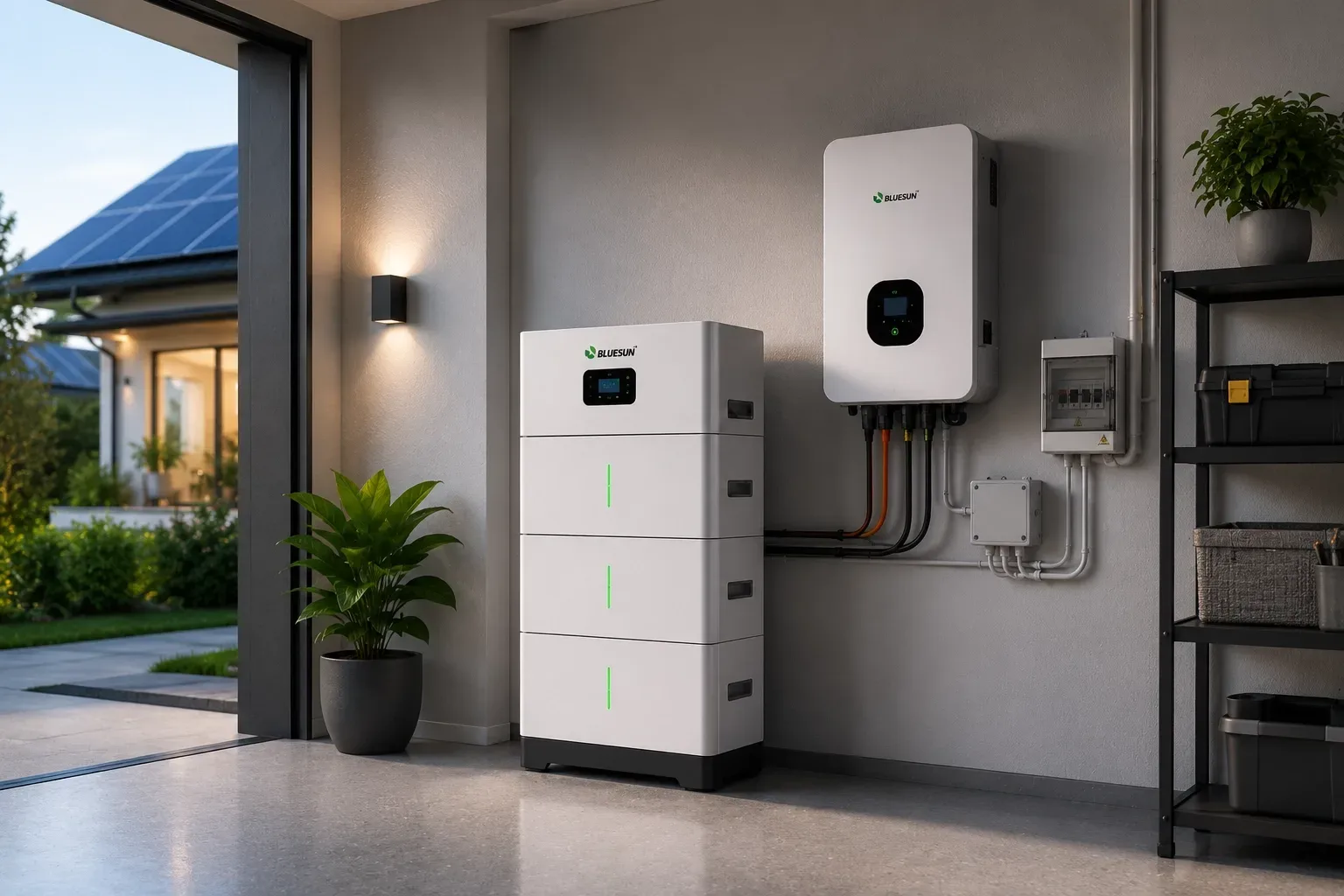 Sistema di accumulo a batteria al litio residenziale per il backup dell'energia solare domestica
