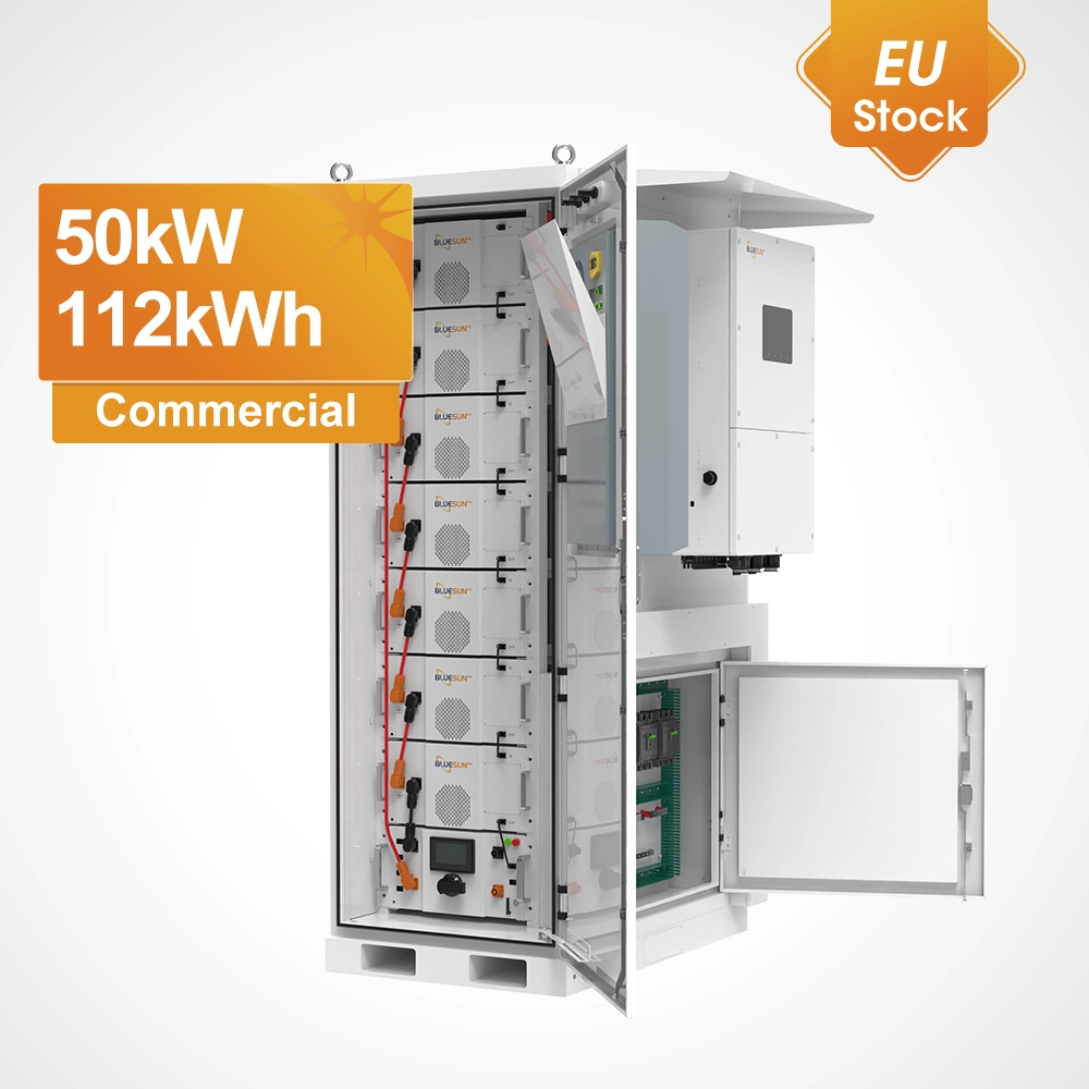 Sistema de almacenamiento de energ&iacute;a en bater&iacute;a comercial de 50kW 112kWh con stock en la UE
