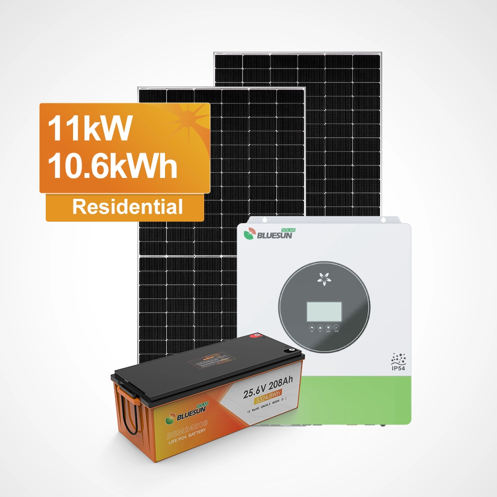 Sistema h&iacute;brido de almacenamiento de energ&iacute;a aislado con inversor de 11kW y bater&iacute;a de 10,6kWh