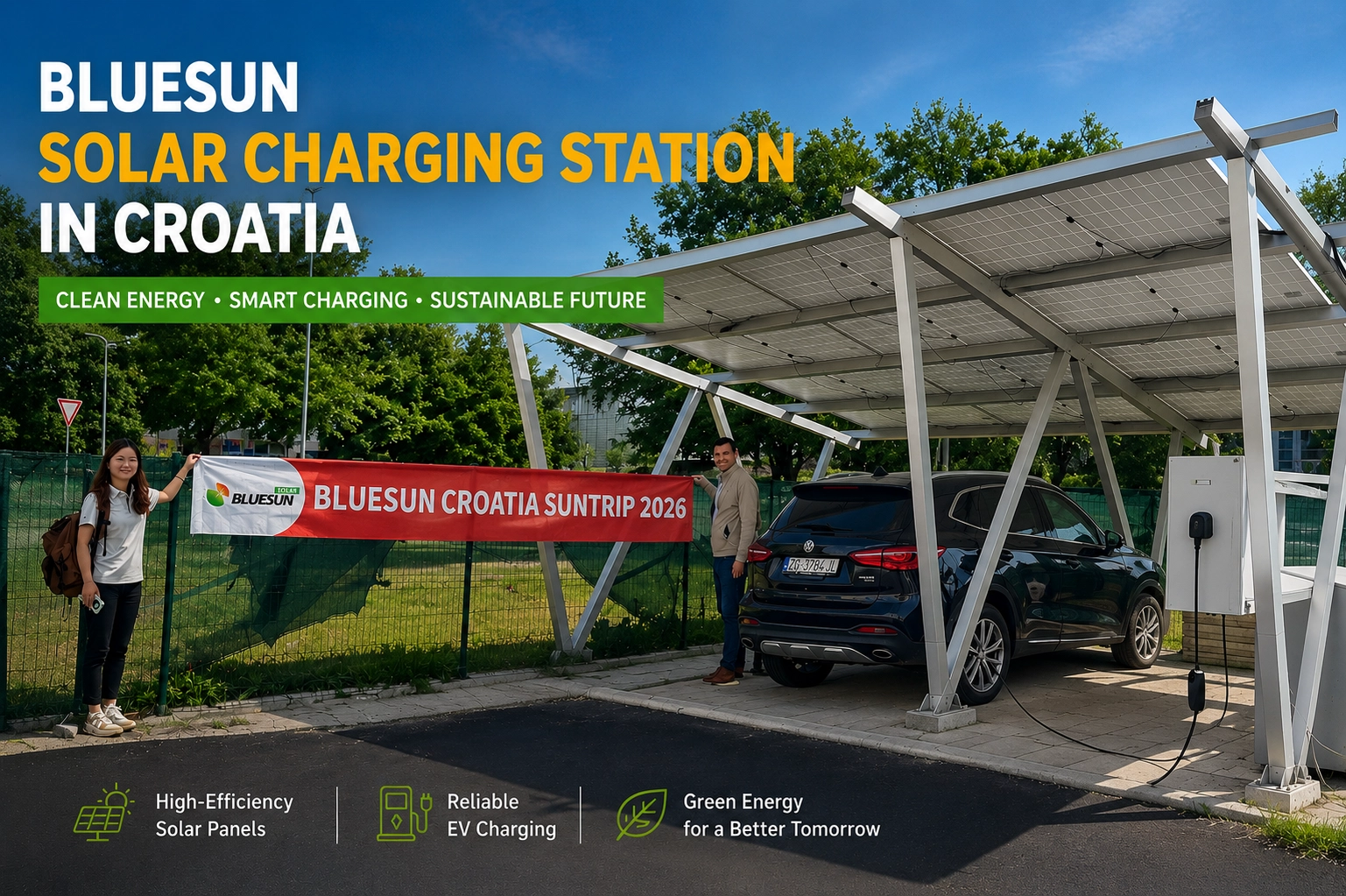 Bluesun Solar Charging Station Project in Croatia