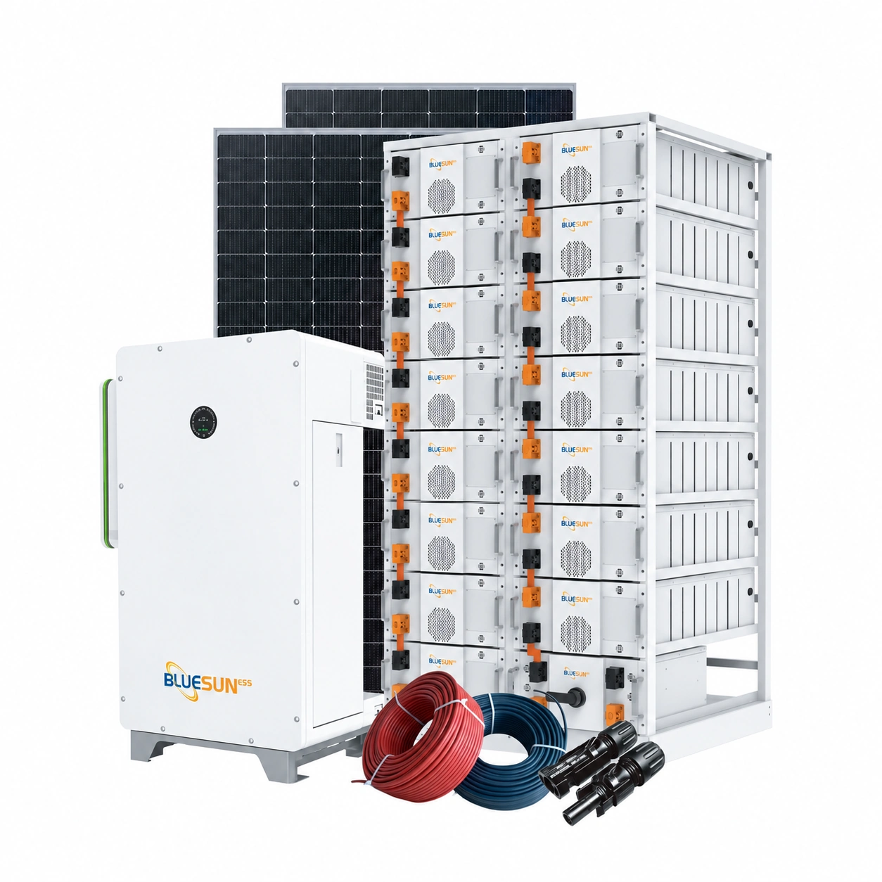 Customized commercial use 100kw 50kw hybrid solar system with 200kwh lithium battery solar system