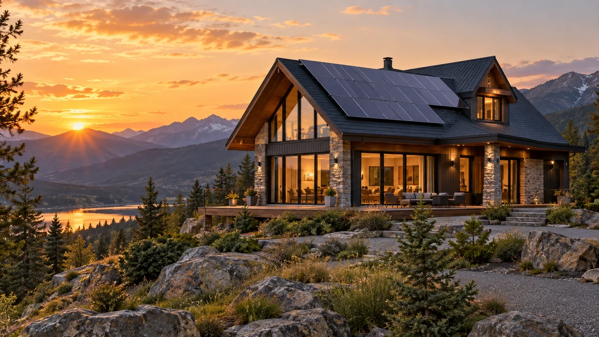 Remote Homes powered by an off-grid solar system