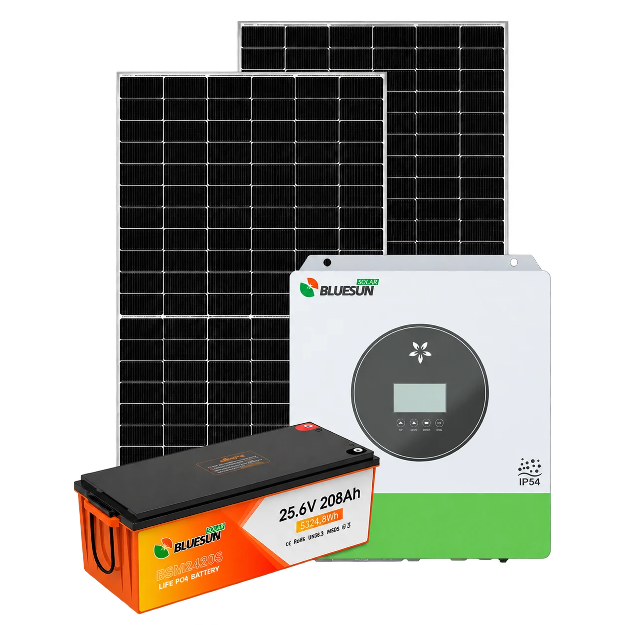 Bluesun 11kW off-grid hybrid energy storage system with 10.6kWh battery
