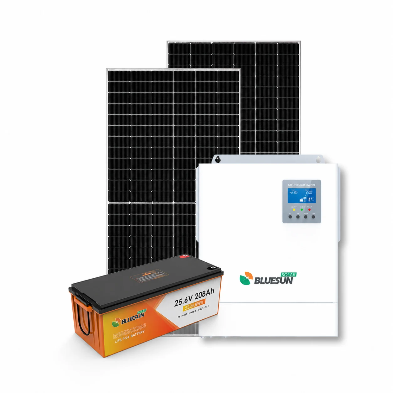 Bluesun 5.5kW off-grid solar system with 10.6kWh LiFePO4 battery