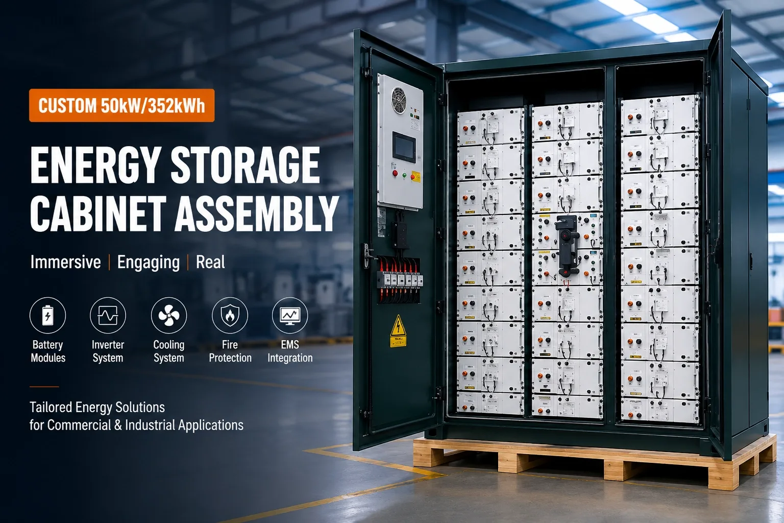 Inside the Assembly of a Custom 50kW/352kWh Energy Storage Cabinet