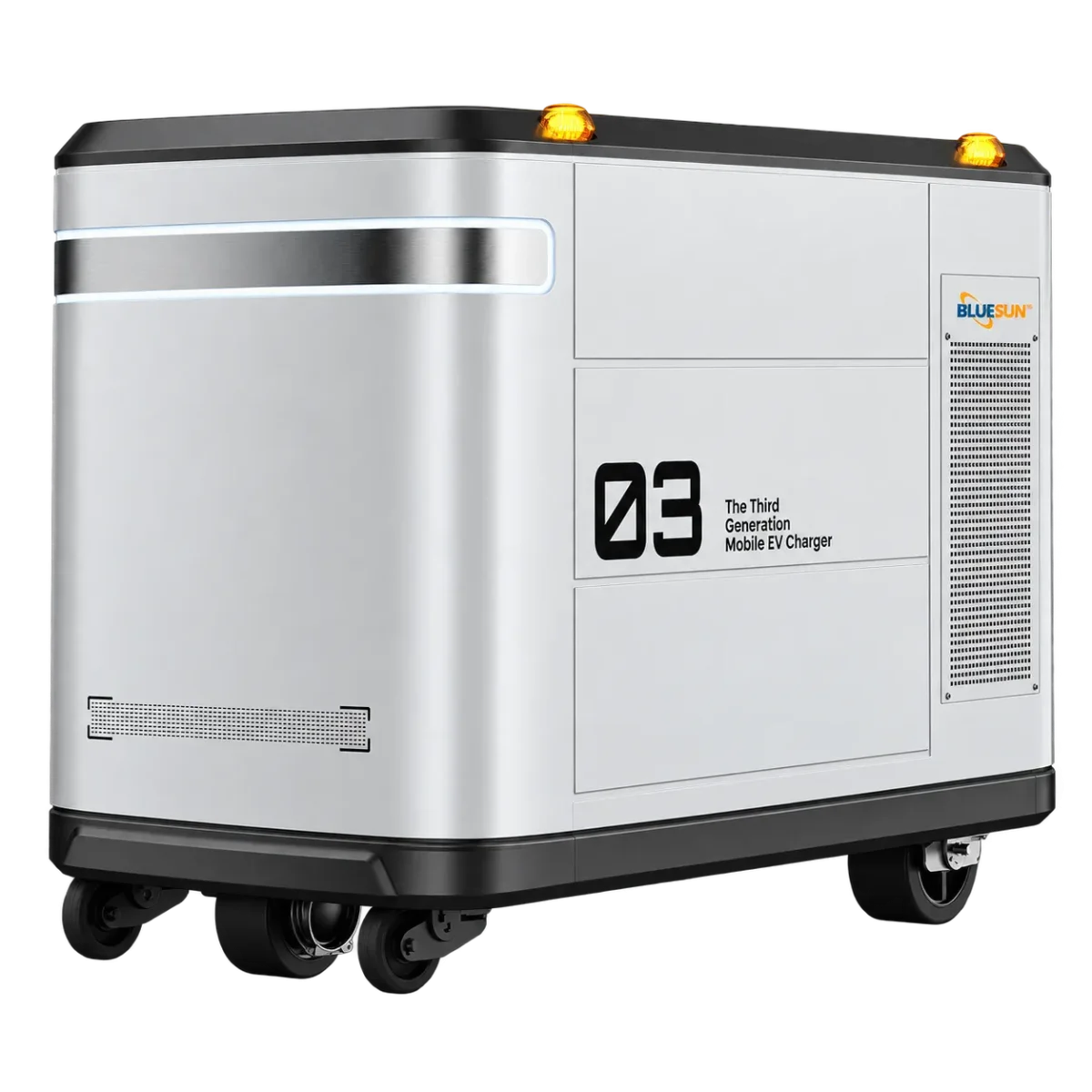 Bluesun G3 เครื่องชาร์จ EV แบบเคลื่อนที่บนล้อพร้อมระบบกักเก็บพลังงานในตัว