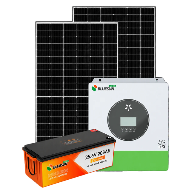 System solarny off-grid 11kW / 10.6kWh firmy Bluesun
